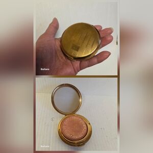Vintage Stratton Patent Gold-tone Makeup Compact (with Pressed Powder)